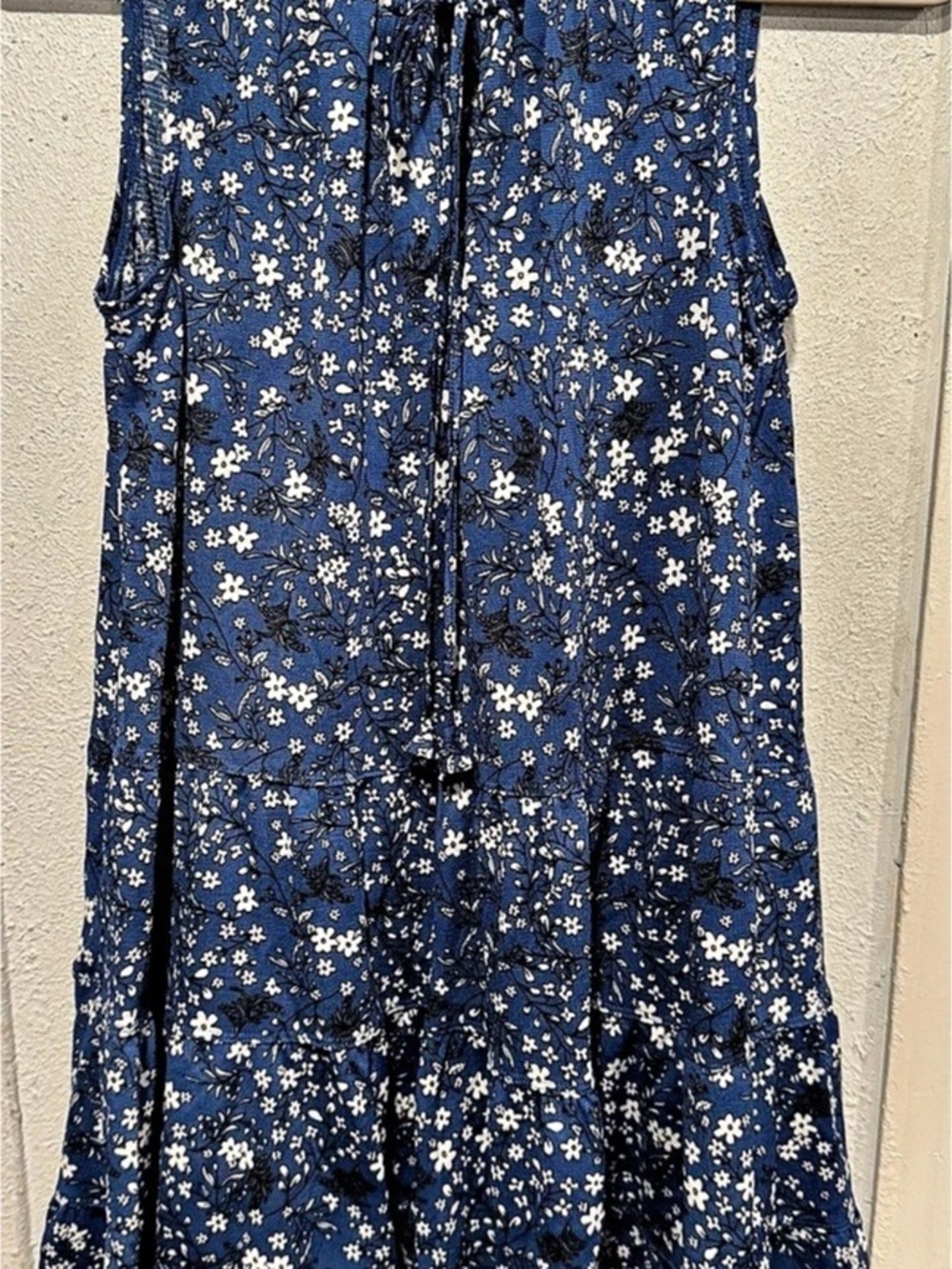 Max Studio Floral Mini Dress in Blue & White Size Small Like New
